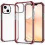 Mobigear Full Bumper iPhone 14 Funda Plástico rígido Carcasa Antigolpes - Transparente / Rojo