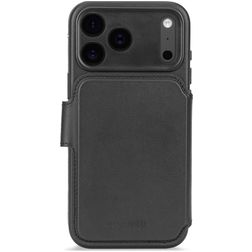 Decoded Detachable Wallet iPhone 17 Pro Max MagSafe Funda Piel auténtica Funda tipo libro 2 en 1 con carcasa extraíble Cartera - Negro