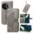 Mobigear Butterfly OnePlus 11 Cover a libro portafoglio - Grigio