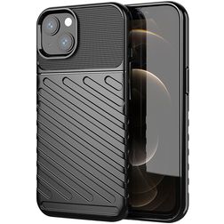 Mobigear Groove iPhone 13 Mini TPU flexível Capa traseira - Preto
