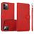 Mobigear Wallet iPhone 16 Pro Case Detachable 2-in-1 Wallet Case Wallet - Red