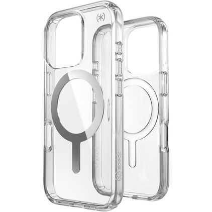 Speck Presidio Perfect Clear Transparente iPhone 16 Pro MagSafe Funda Plástico rígido Carcasa Antigolpes - Transparente