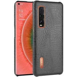 Mobigear Croco OPPO Find X2 Pro Hardcase Etui plecki - Czarny