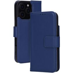 Mobiparts Wallet iPhone 16 Pro MagSafe Genuine Leather Wallet case - Blue