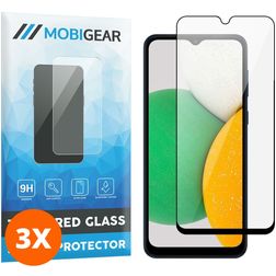 Mobigear Premium Samsung Galaxy A03 Vidro temperado Película de ecrã - Compatível com capas - Preto (Pack de 3)