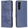 Mobigear Butterfly Samsung Galaxy S24 Plus Cover a libro portafoglio - Blu