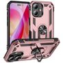 Mobigear Armor Ring iPhone 16 Plus Hard Case Back cover Shockproof with Ring Holder - Rose Gold