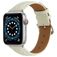 Mobigear Genova Aito nahka Apple Watch Ranneke Solki - 49/46/45/44 mm - Beige