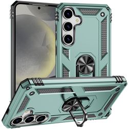 Mobigear Armor ring Samsung Galaxy S25 Plus Funda Plástico rígido Carcasa Antigolpes con anillo - Verde