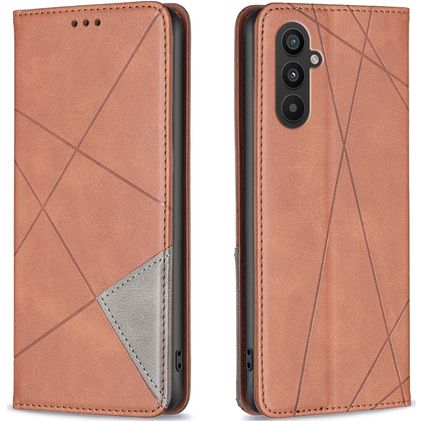 Mobigear Rhombus Slim Samsung Galaxy A24 Wallet case - Brown