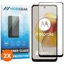 Mobigear Premium Motorola Moto G73 5G Tempered Glass Screen Protector - Case Friendly - Black (2-Pack)