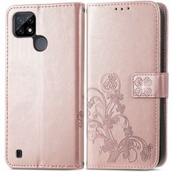 Mobigear Clover Realme C25Y Wallet case - Rose Gold