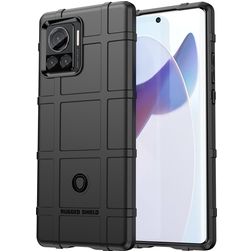 Mobigear Rugged Shield Motorola Edge 30 Ultra TPU flessibile Back cover Antiurto - Nero