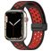 Mobigear Sport Plus Mag Silikon Apple Watch Armband Magnetlås - 42/41/40/38 mm - Svart / Vinröd