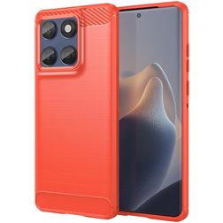 Mobigear Brushed Slim Motorola Edge 60 Fusion Flexible TPU Back cover - Red