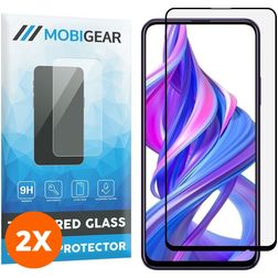 Mobigear Premium HONOR 9X Pro Cristal templado Protector de pantalla - Compatible con fundas - Negro (pack de 2)