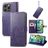 Mobigear Clover iPhone 15 Pro Max Pungetui med Seddelrum - Lilla