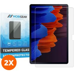 Mobigear Samsung Galaxy Tab S7 Plus Szkło hartowane Ochrona ekranu - Kompatybilna z etui (2 szt.)