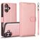 Mobigear Wallet iPhone 16 Plus Case Detachable 2-in-1 Wallet Case Wallet - Rose Gold
