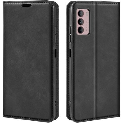Mobigear Retro Slim Motorola Moto G42 Pungetui med Seddelrum - Sort