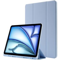 Mobigear Tri-Fold Gel iPad Air 11 tommer (2025) TPU / Kunstlæder Pungetui + Stylus-holder - Blå