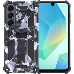 Mobigear Armor Stand Samsung Galaxy A16 Kova Suojakuori Iskunkestävä + Teline - Harmaa