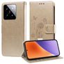 Mobigear Flowers Xiaomi 15 Wallet case - Gold