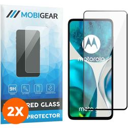 Mobigear Premium Motorola Moto G52 Tempered Glass Screen Protector - Case Friendly - Black (2-Pack)