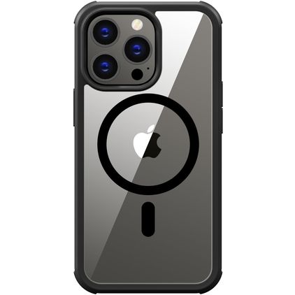 Valenta Full Cover iPhone 15 Pro Max MagSafe Karkaistu lasi Suojakuori Iskunkestävä - Läpinäkyvä / Musta