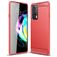Mobigear Brushed Slim Motorola Edge 20 TPU flexível Capa traseira - Vermelho
