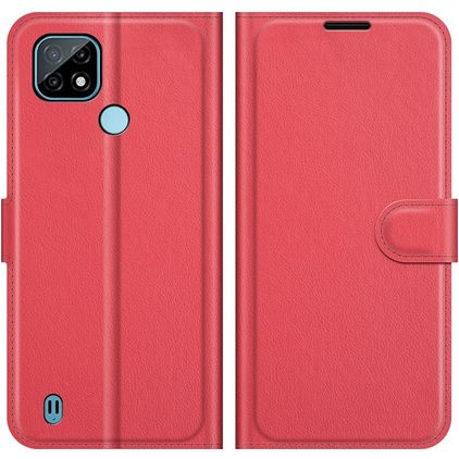 Mobigear Classic Realme C21 Funda tipo libro Cartera - Rojo