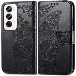 Mobigear Butterfly OPPO Reno 12 Pro Lompakkokotelo + Setelitasku - Musta