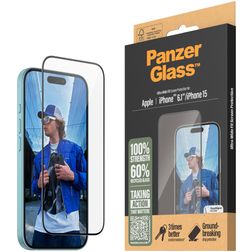 PanzerGlass Ultra-Wide Fit iPhone 16 Härdat glas Skärmskydd - Skalvänligt