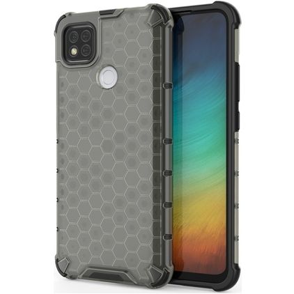 Mobigear Honeycomb Xiaomi Redmi 9C Kova Suojakuori Iskunkestävä - Harmaa
