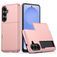 Mobigear Card Samsung Galaxy S26 Hard Case Back cover Shockproof with Card Holder - Rose Gold
