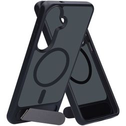 Mobiparts Hardcover Samsung Galaxy S26 Plus MagSafe Kova Suojakuori + Teline - Satin Black