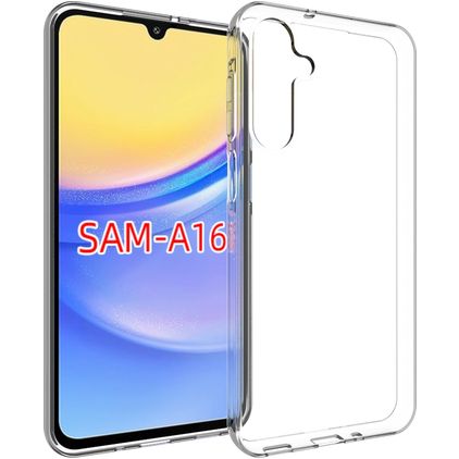 Mobigear Basics Läpinäkyvä Samsung Galaxy A16 Joustava TPU Suojakuori - Läpinäkyvä