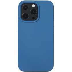 Mobigear Rubber Touch iPhone 14 Pro Max Silicone Capa traseira - Azul
