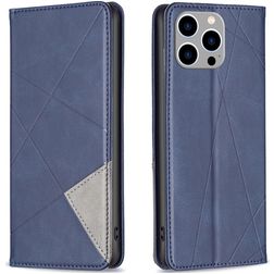 Mobigear Rhombus Slim iPhone 15 Pro Max Etui z klapką - Niebieski