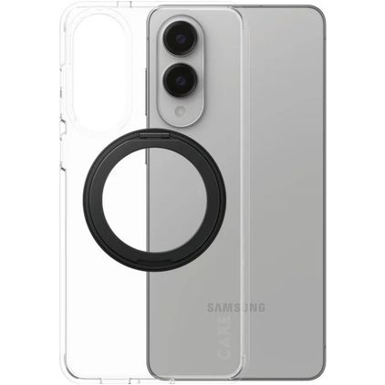 CARE by PanzerGlass Kickstand Samsung Galaxy S25 Edge MagSafe Hardcase Etui plecki Wstrząsoodporne z podstawką - Przezroczysty / Czarny