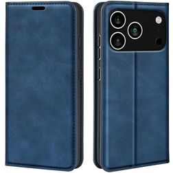 Mobigear Retro Slim iPhone 17 Pro Max Funda tipo libro Cartera - Azul oscuro