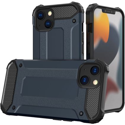 Mobigear Outdoor iPhone 14 Hårdt Bagsidecover Stødsikkert - Marineblå