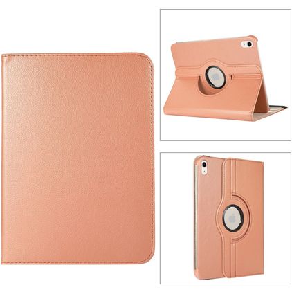 Mobigear DuoStand iPad 10 (2022) Capa livro rotativa - Rosa dourado