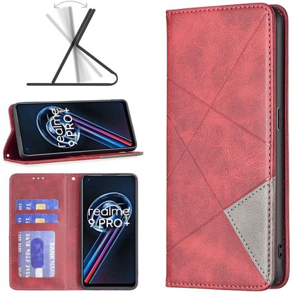 Mobigear Rhombus Slim Realme 9 Pro Plus Pungetui - Rød