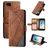 Mobigear Rhombus iPhone 7 Lompakkokotelo + Setelitasku - Ruskea