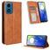 Mobigear Sensation Motorola Moto G04 Pungetui med Seddelrum - Brun