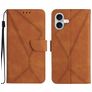 Mobigear Stitch iPhone 17 Cover a libro portafoglio - Marrone