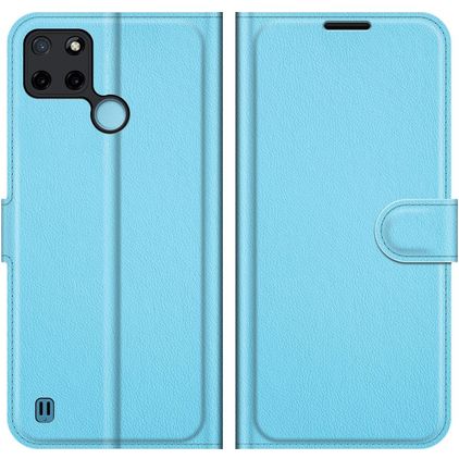 Mobigear Classic Realme C21Y Lompakkokotelo + Setelitasku - Sininen