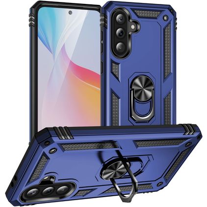 Mobigear Armor ring Samsung Galaxy A36 Plástico rígido Capa traseira Antichoque com anel - Azul