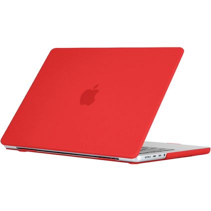 Mobigear Matte MacBook Pro 16 pulgadas (2021-2026) Carcasa rígida para MacBook - Rojo - Modelo A2485 / A2780 / A2991 / A3186 / A3428 / A3429
